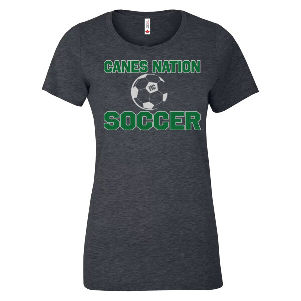 Canes Nation Soccer - Softblend Tee - Ladies Thumbnail