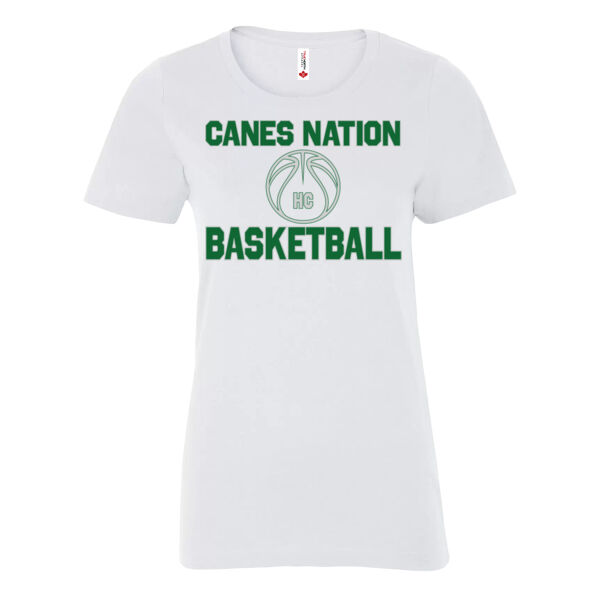Canes Nation - Basketball - Softblend Ladies Tee Thumbnail