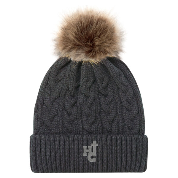 Knit Faux Fur Pom Pom Toque Thumbnail